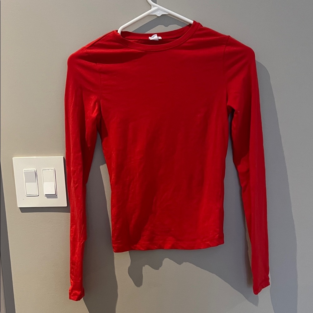 Garage Red Long Sleeve Tee